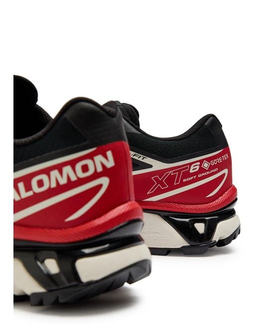 Salomon Red Xt-6 Gtx Panelled Mesh Sneakers