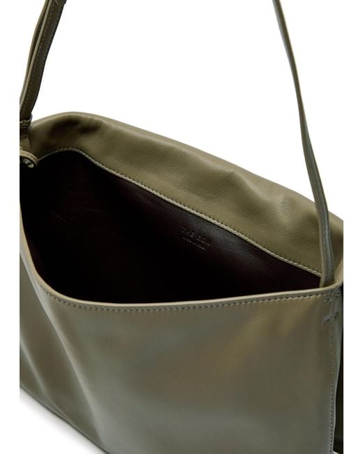 The Row Green Nan Leather Shoulder Bag