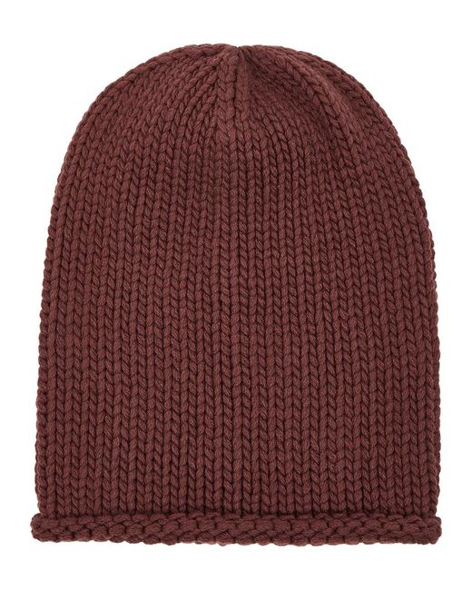 Inverni Red Slouchy Cashmere Beanie