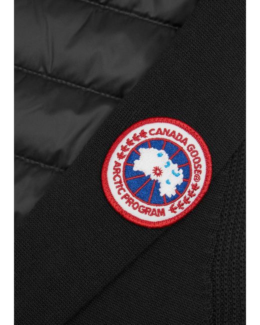 Canada Goose Black Hybridge Quilted Shell And Wool Jacket for men