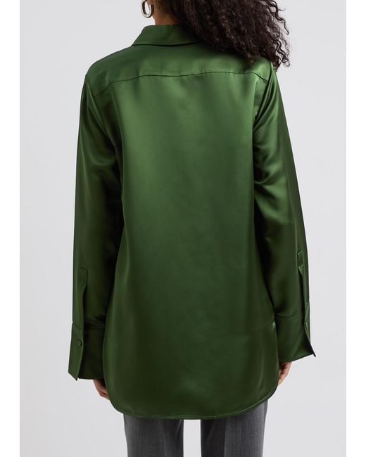 Jil Sander Green Satin Shirt