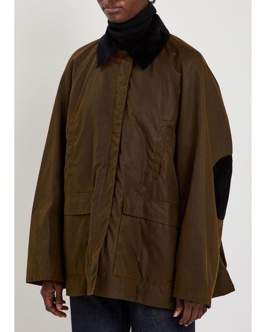Totême Brown Corduroy-Trimmed Waxed Cotton Jacket