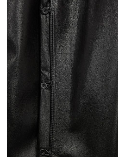 Nanushka Black Felina Faux Leather Trousers