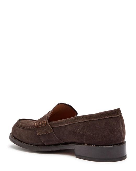 GRENSON Brown Nate Suede Loafers for men