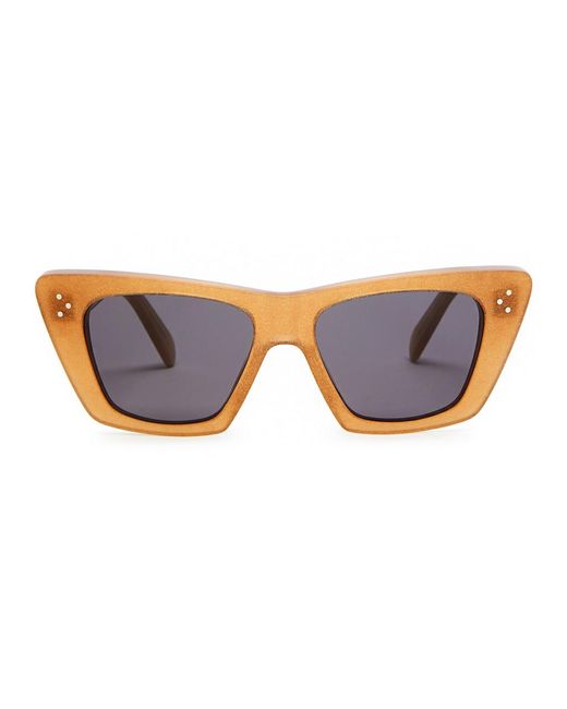 Céline Natural Glittered Cat-eye Sunglasses