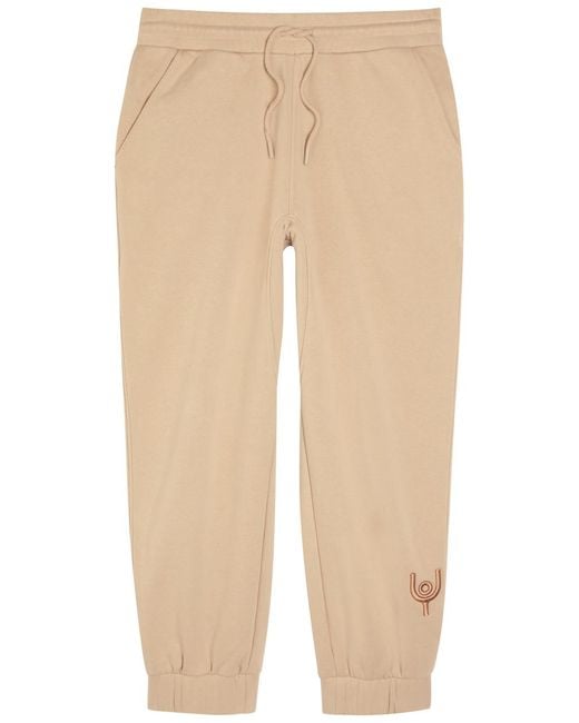 Now You Live Natural Magna Logo-Embroidered Cotton-Blend Sweatpants for men