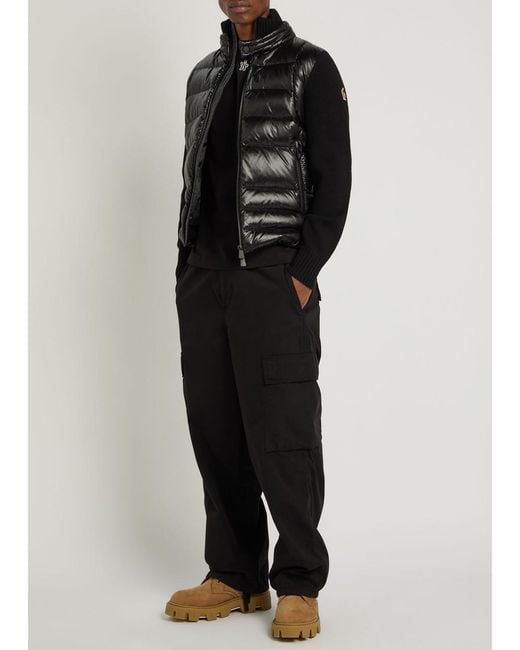 Moncler Black Wool And Shell Jacket for men