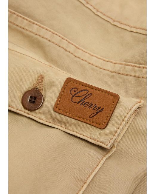 CHERRY LA Natural Western Straight-Leg Cotton Trousers for men
