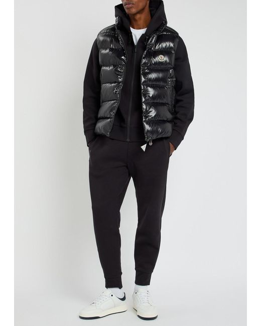 Moncler Black Tibb Quilted Glossed-Shell Gilet for men