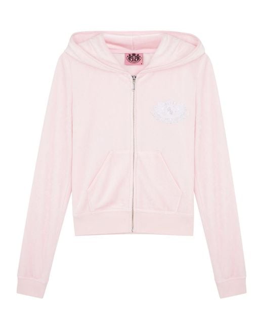 Pink velour sweatshirt sale
