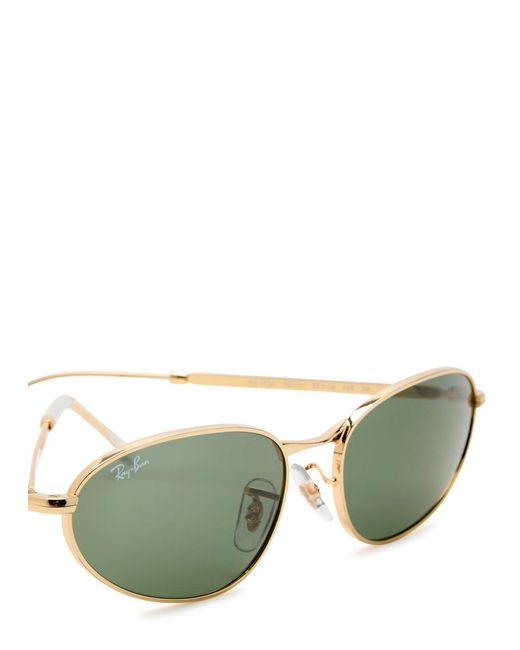 Ray-Ban Green Oval-Frame Sunglasses