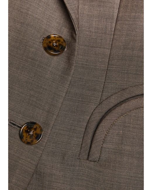 Blazé Milano Green Charmer Double-Breasted Wool-Blend Blazer