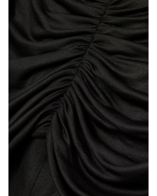 Alessandra Rich Black Corset Lace Maxi Dress