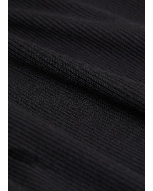 Skims Black Ribbed Stretch-Cotton Tank