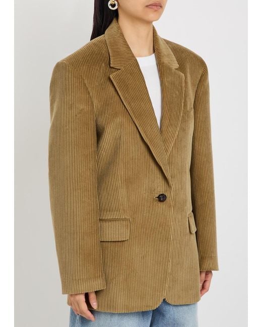 Rohe Green Oversized Corduroy Blazer