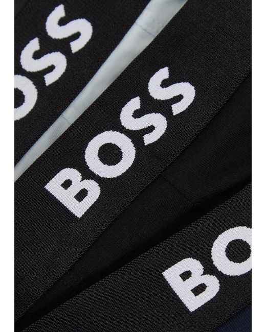 Boss Black Stretch-Cotton Trunks for men