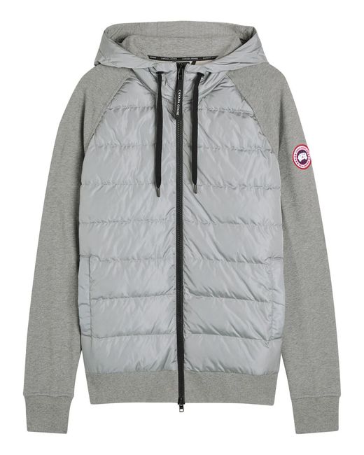 Canada Goose Gray Hybridge Huron Hooded Shell And Cotton Jacket for men