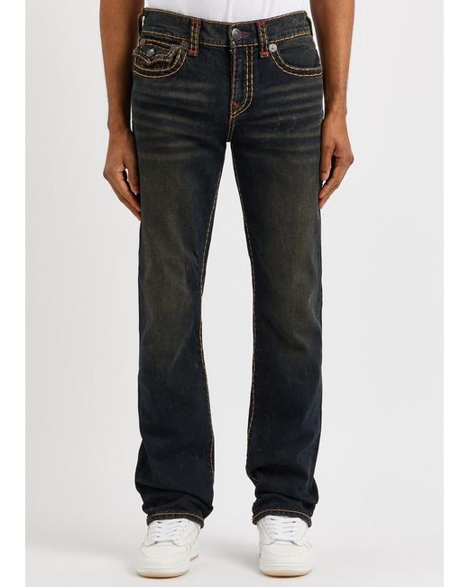 True Religion Black Ricky Straight-leg Jeans for men