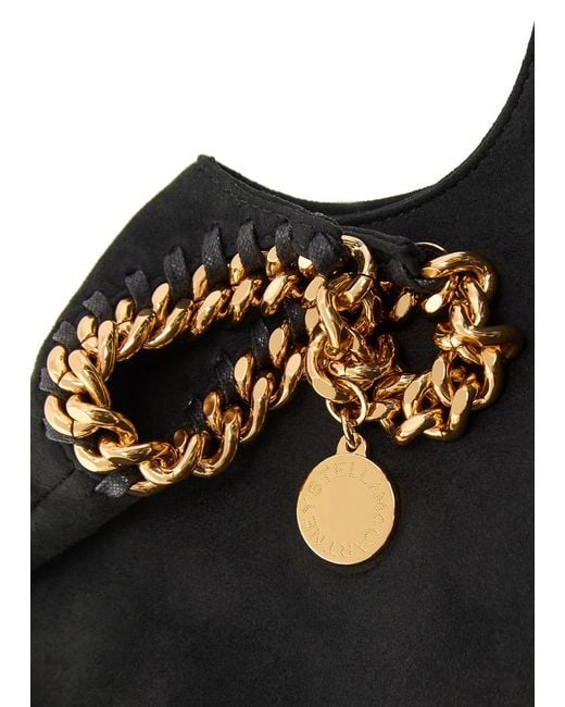 Stella McCartney Black Falabella Suede Wristlet Bag