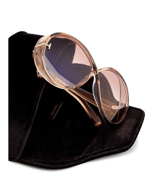Tom Ford Pink Edie2 Oversized Round-frame Sunglasses