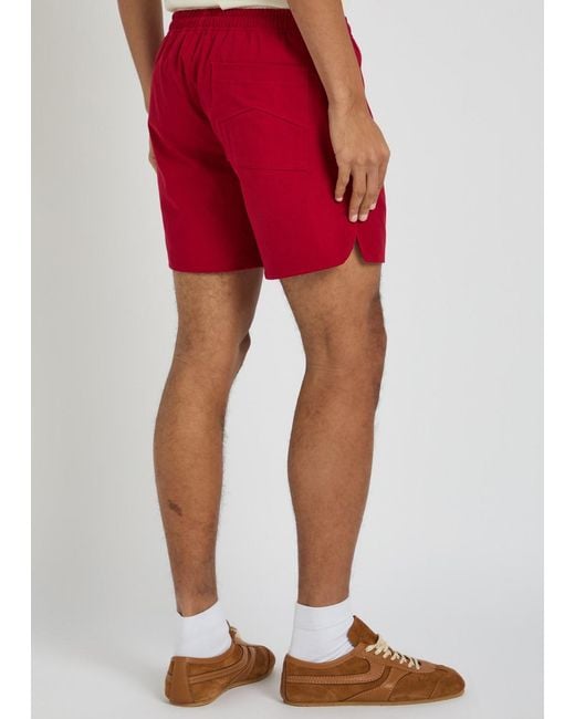 Rhude Classic Logo-Embroidered Cotton Shorts for men