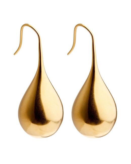BY PARIAH Metallic Large Drop 14kt Vermeil Drop Earrings