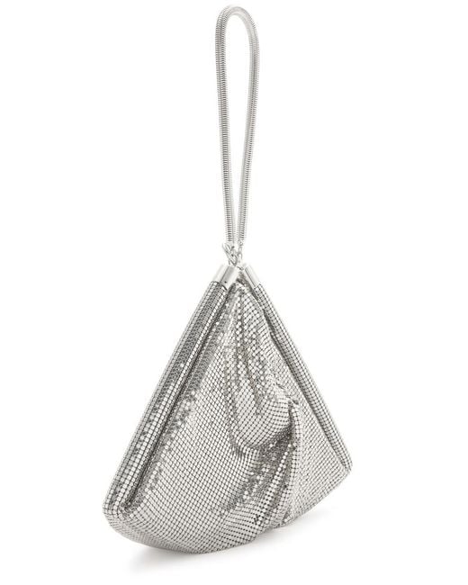 Rabanne Gray Studded Chainmail Shoulder Bag