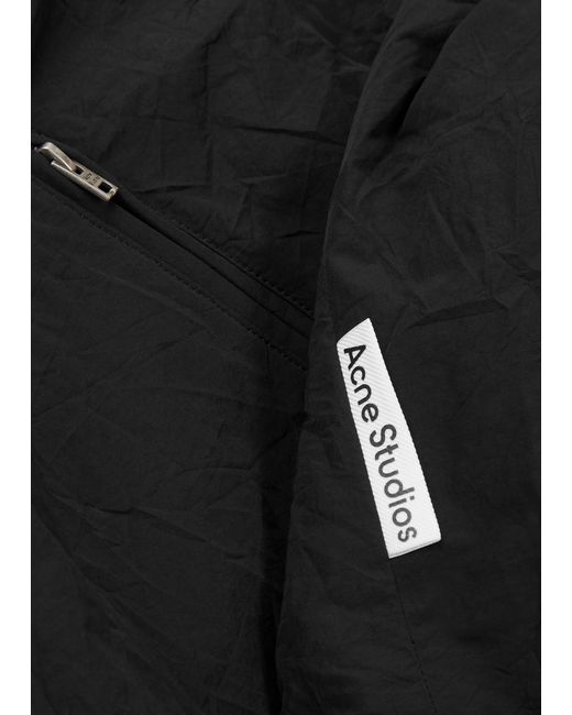 Acne Black Orst Crinkled Nylon Jacket for men