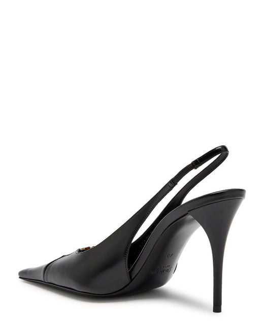 Saint Laurent Black 'Babylone' Slingbacks