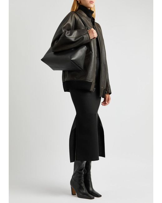 The Row Black Patillon Wool-blend Midi Skirt
