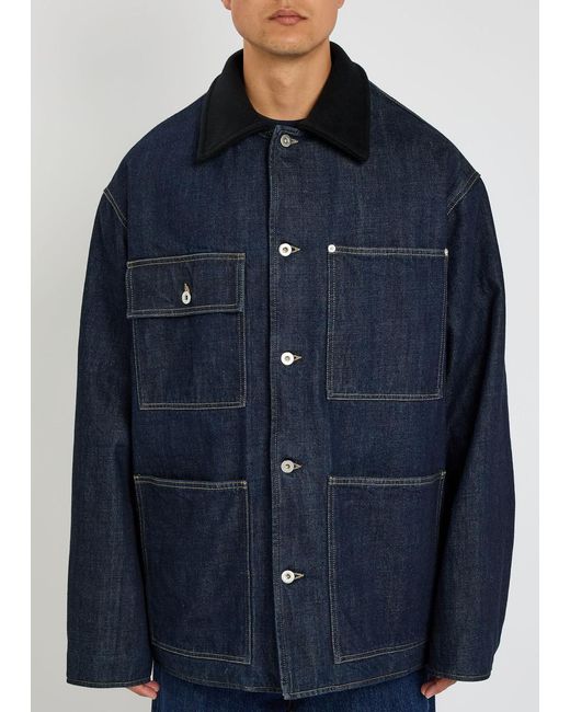 Jil Sander Blue Oversized Denim Jacket for men