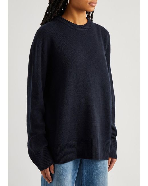 The Row Blue Sibem Wool And Cashmere-blend Jumper