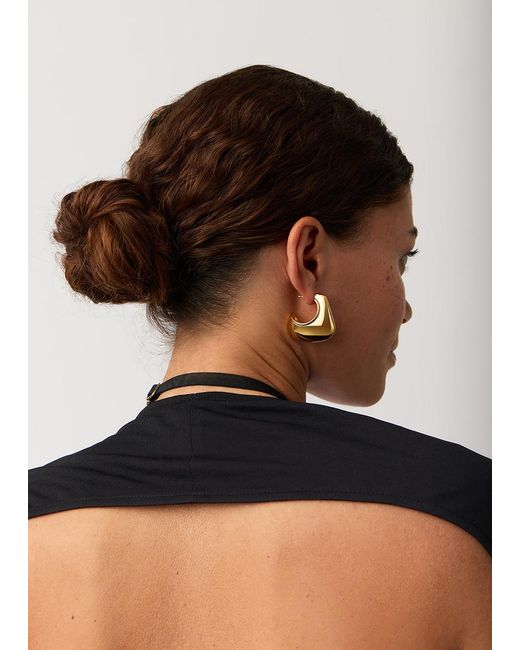 Missoma Metallic Hera Dome Large 18Kt-Plated Earrings