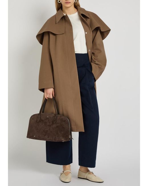 Studio Nicholson Blue Peached Wide-Leg Cotton-Twill Trousers