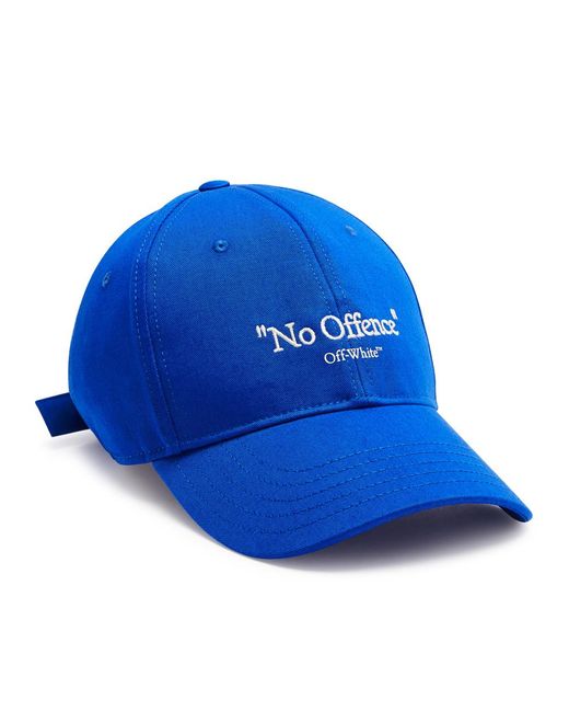 Off-White c/o Virgil Abloh Blue No Offence Embroidered Cotton Cap