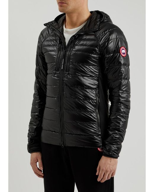 Canada Goose Black Hybridge Lite Hooded Shell Jacket for men
