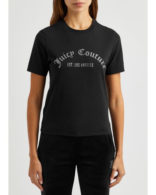 Juicy Couture Black Noah Logo-embellished Cotton T-shirt
