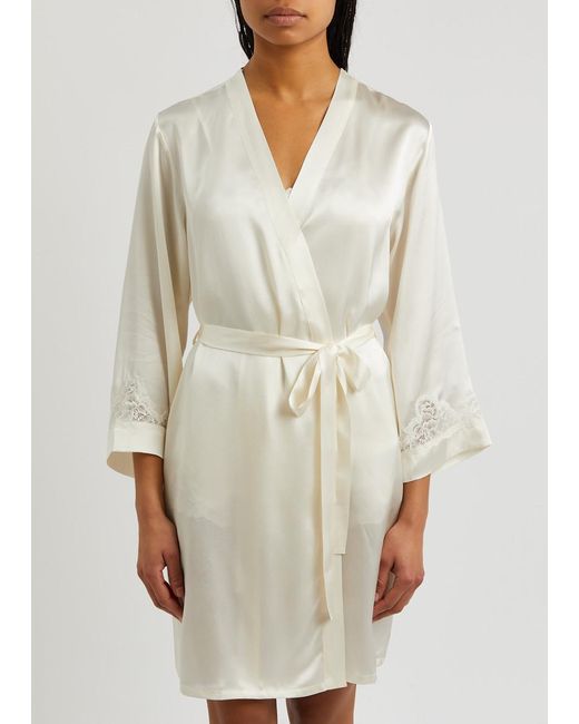 Nk Imode White Morgan Silk Robe