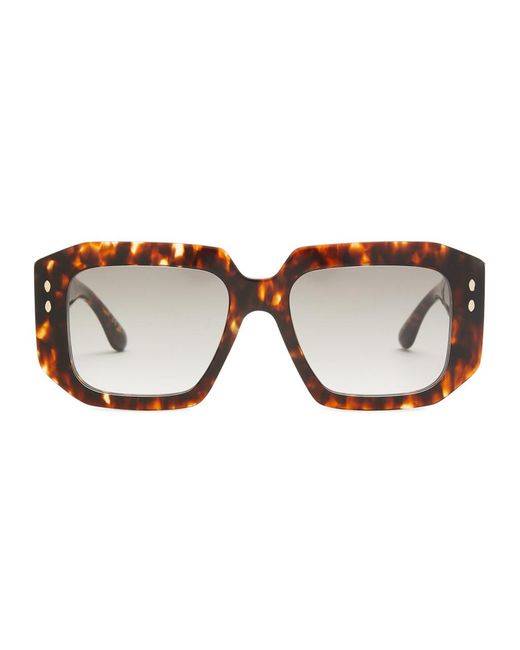 Isabel Marant Brown Oversized Square-frame Sunglasses