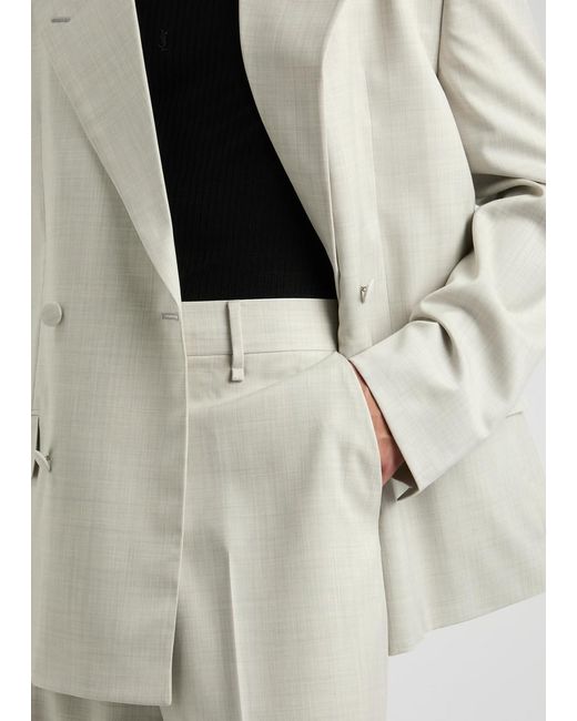 Givenchy White Wide-Leg Wool Trousers for men