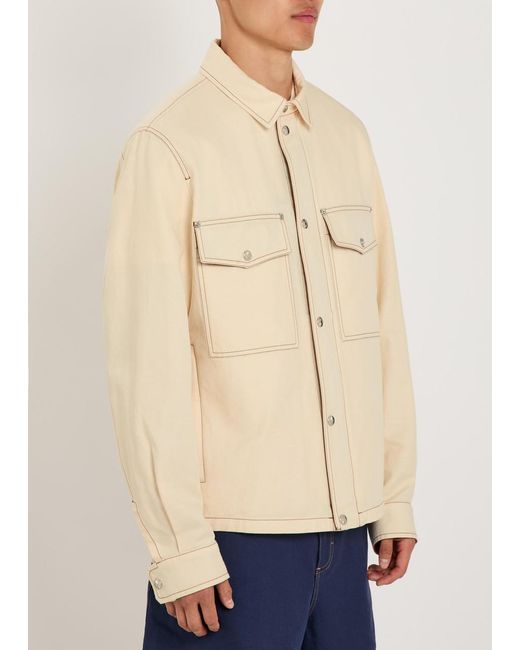Moncler Natural Watagua Cotton And Linen-Blend Overshirt for men