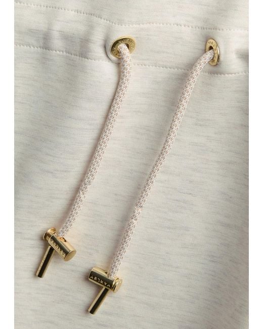 Varley White Ethel Toggle-Waist Stretch-Jersey Sweatshirt