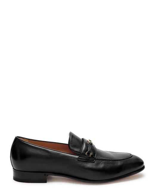 Gucci gg Leather Loafers in Black for Men Lyst UK