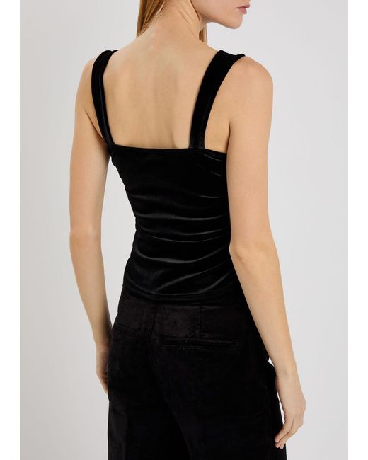 Reformation Black Trish Knit Top
