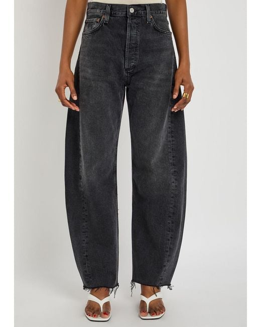 Agolde Blue Luna Barrel-Leg Jeans