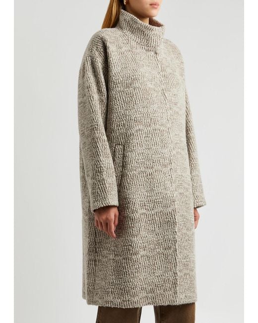 Eileen Fisher Boucl Alpaca blend Coat in Natural Lyst