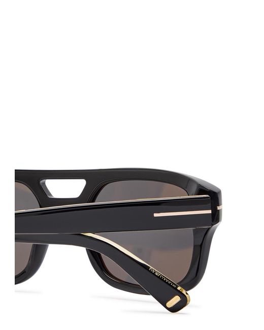 Tom Ford Gray Icon Aviator-Style Sunglasses
