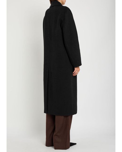 Vince Black Wool-Blend Coat