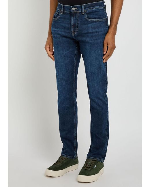 7 For All Mankind Blue Slimmy Stretch-Denim Jeans for men