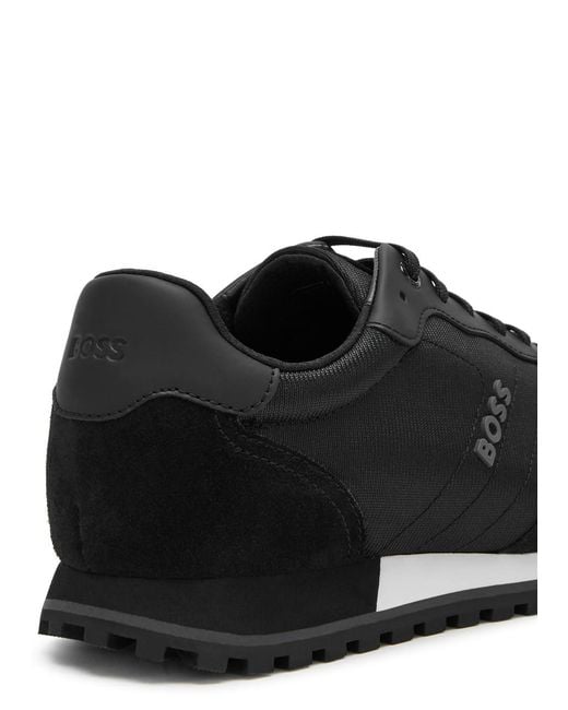 Boss Black Parkour L Running Style Trainers In Mixed Materials With Logo Details Nos for men